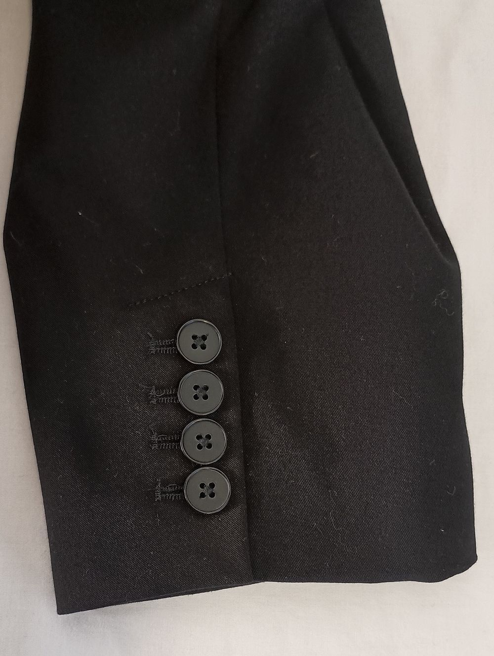 Liz Claiborne Career Women's Size 20W Collarless Blazer Black Dressy Minimalist - Picture 7 of 11